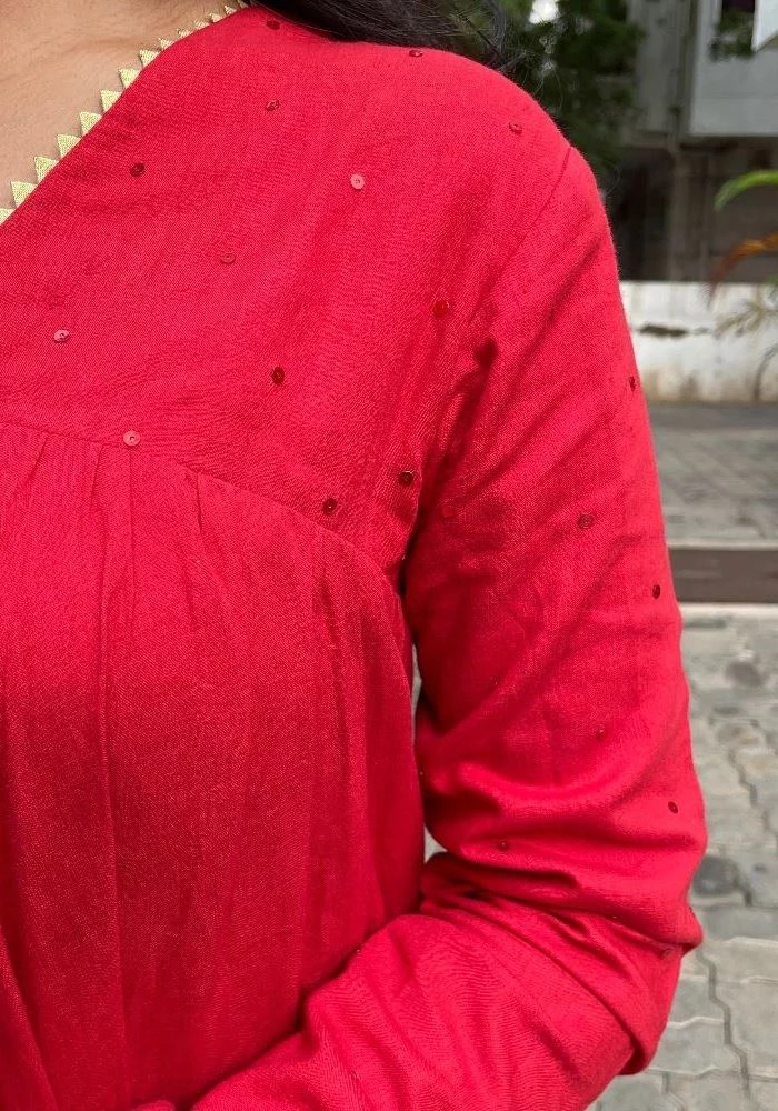 Sonah-Crimson Red Anarkali Set-4.webp